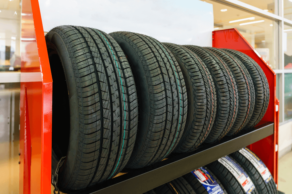 row of tires